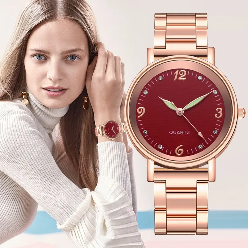 Montre à quartz avec bracelet en fer pour femme, mode populaire