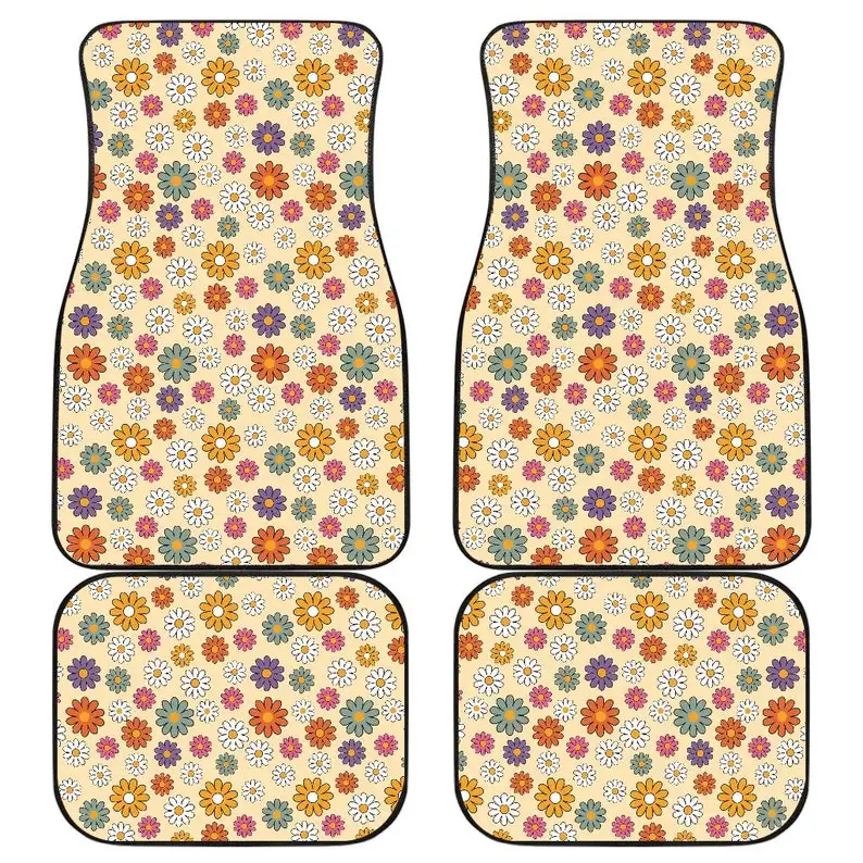 

Flower Power Car Floor Mats, Hippie Car Mat, Car Accessories For Women, Stoner Gifts, Retro Car Accessories, Interior Car Decor,