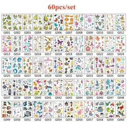 60Sheets Cute Small Temporary Tattoos for Kids Girls Boys Tiny Animals Mermaid Unicorn Cartoon Fake Tattoo Sticker Face Hands