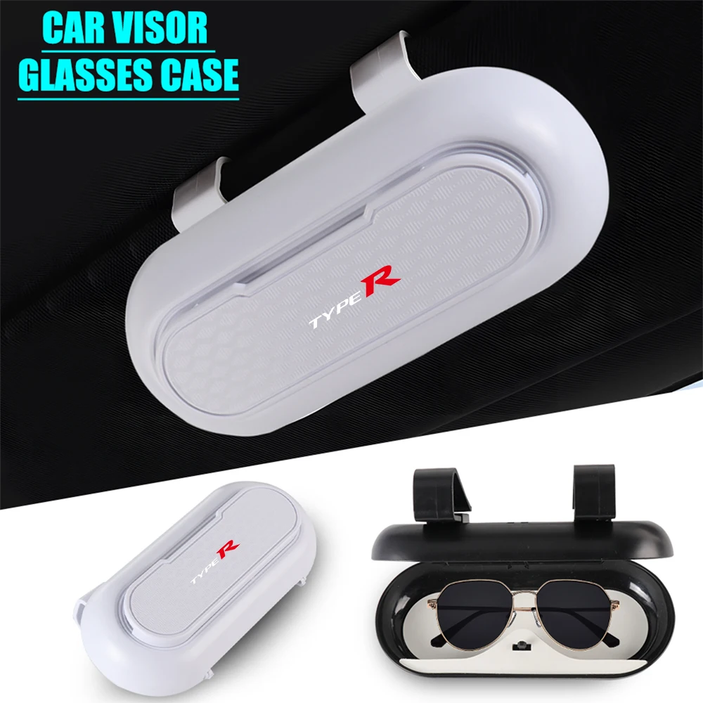 Car Sun Visor Glasses Case Pressure Cover Storage Box Auto Accessories For Honda Mugen Power Civic Accord Odyssey Jazz Spirior view 3