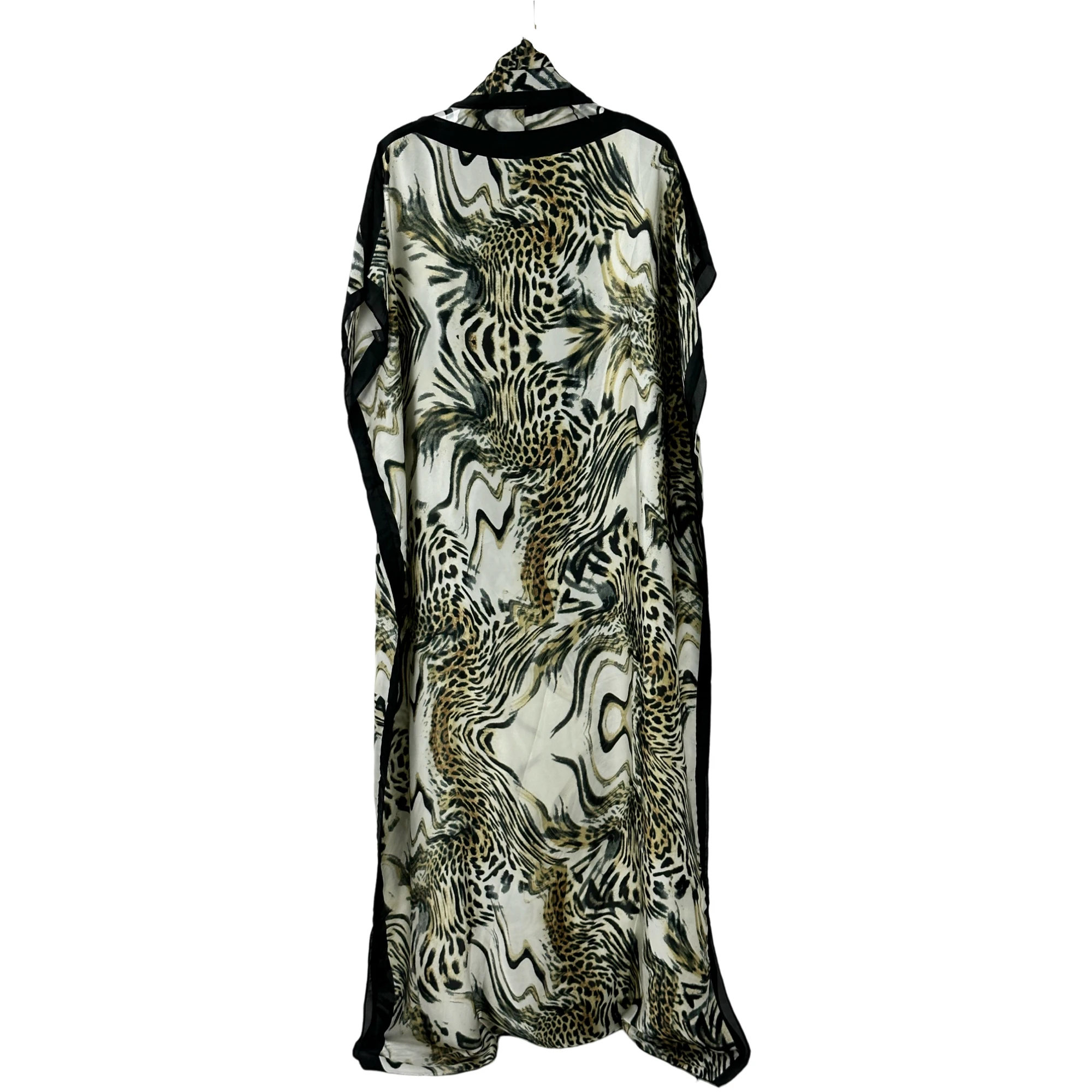 

Women's Round Neck Floral Printed Silk Maxi Dress Loose Fit Batwing Sleeve Summer Beach Wedding Evening Dress