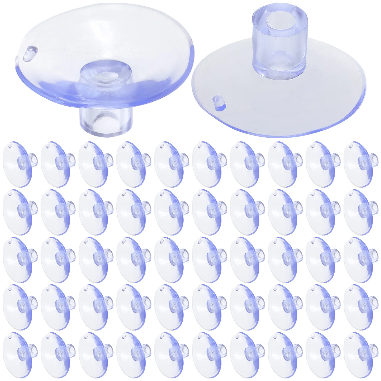 

100Pcs Transparent Flagpole Suction Cups Small Heavy Duty Suction Pads for Store Library Office Desktop Display