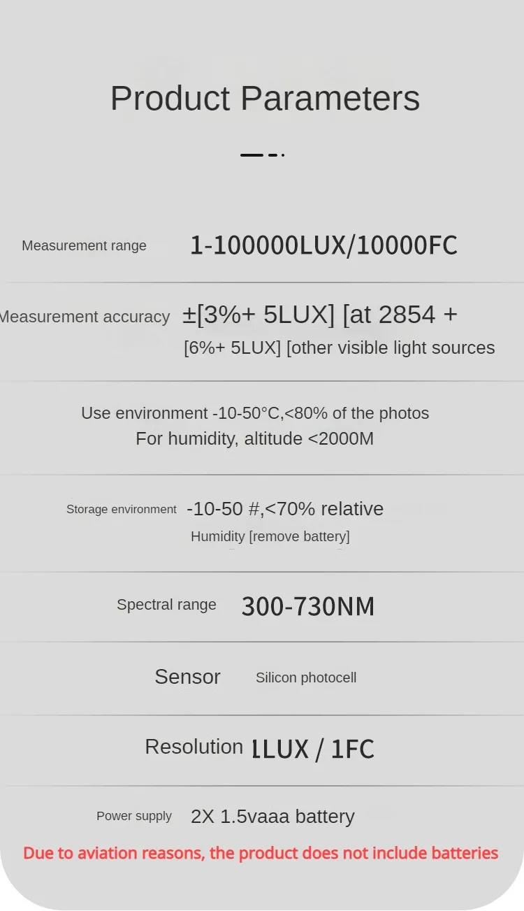 Mini Digital Lux Medidor, Display LCD, Testes Ambientais, Iluminômetro, Handheld Photometerka, Radiômetro UV, HT-63