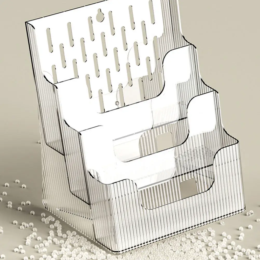 

Настольная прозрачная подставка для файлов из ПЭТ-материала с наклонной конструкцией для документов А4, книг, журналов, брошюр, органайзер для хранения