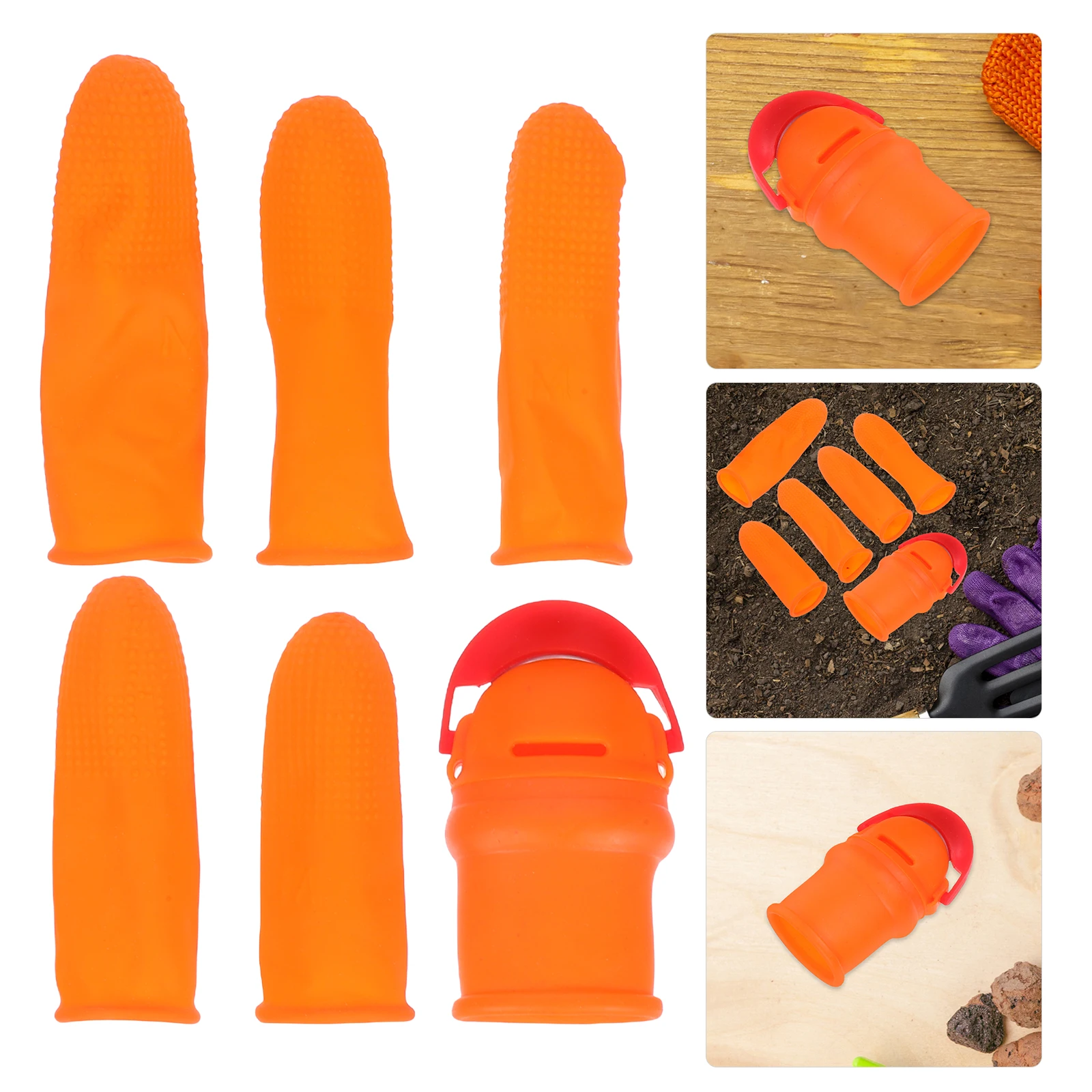 Pepper Picker Thumb Tool Vegetable Kit Separator Nail Protector Set Gardening Supplies Stainless Steel Blade Soft