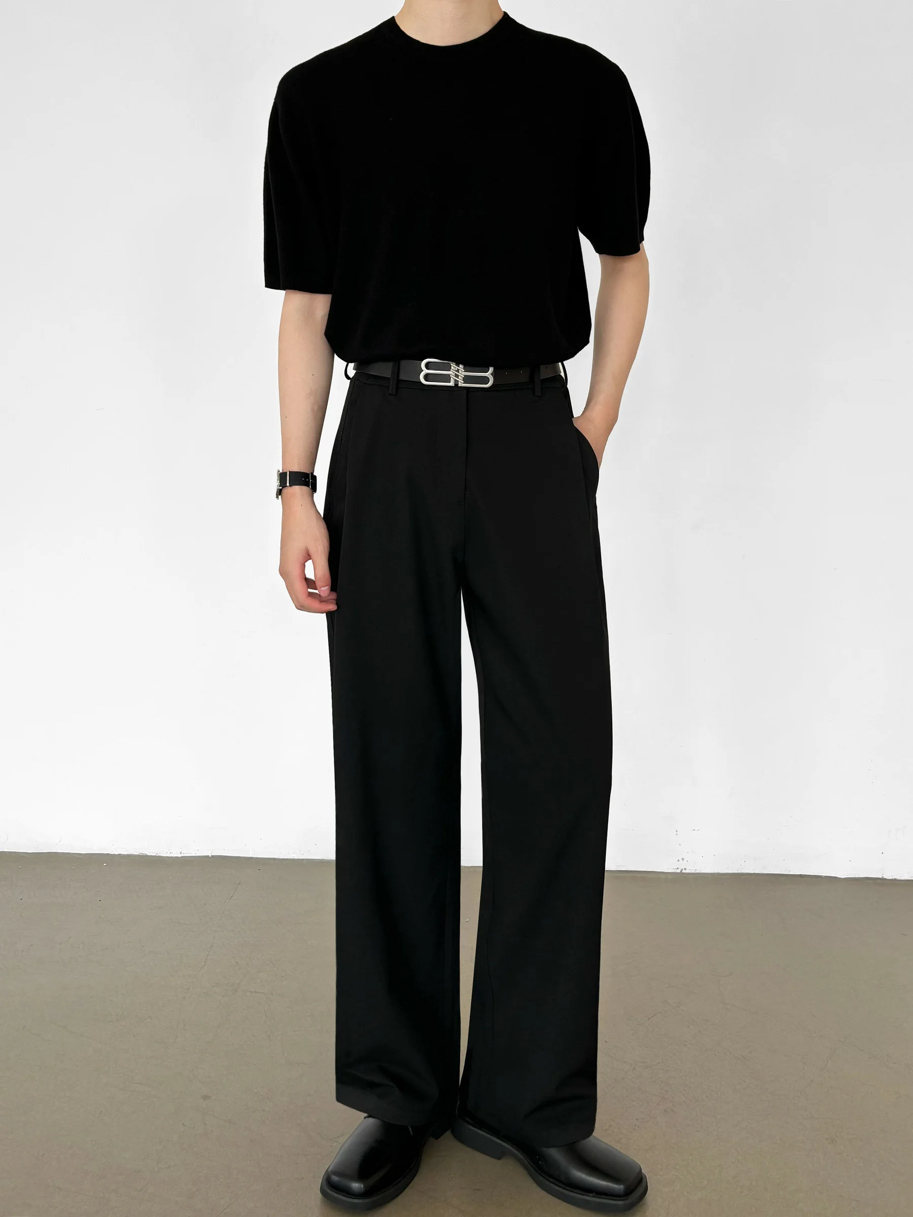 

High Quali TR Color Spun Non Fading High End Feel Casual Straight Leg Long Pants No Ironing Tee Tead Crt Men's Trousers