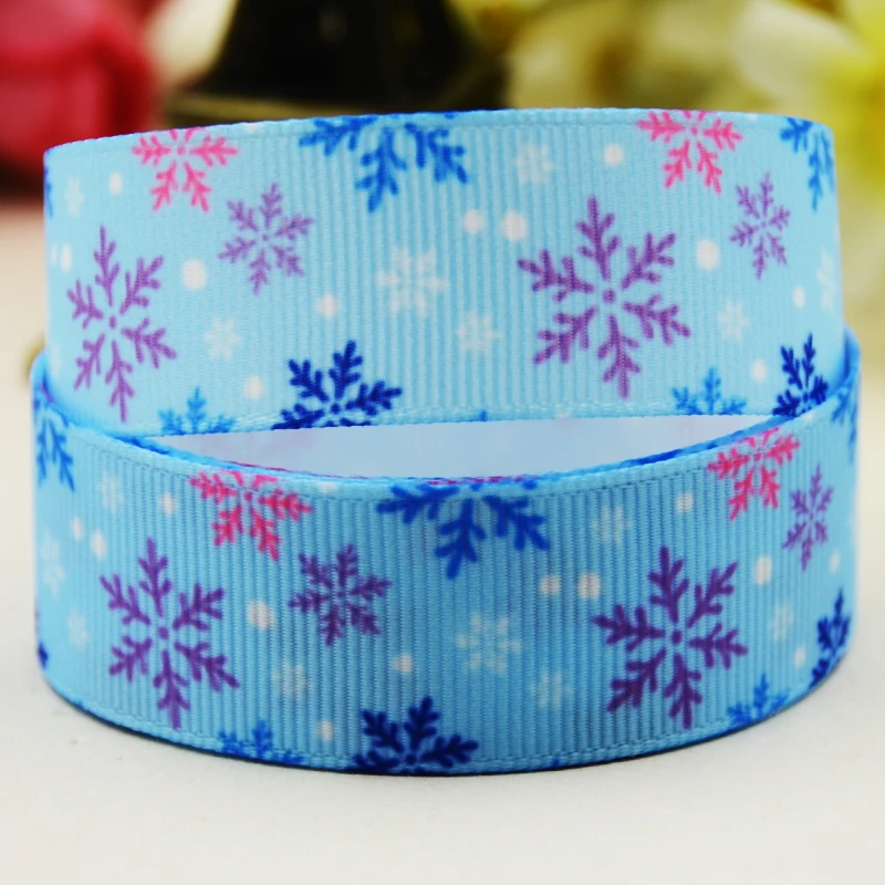 22mm 25mm 38mm 75mm Christmas cartoon printed Grosgrain Ribbon party decoration 10 Yards satin ribbons