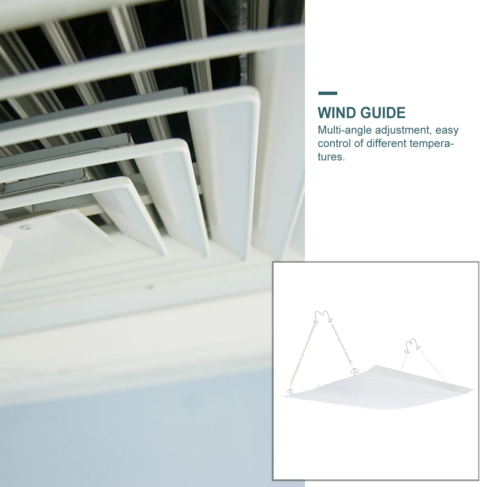 1 قطعة منحرف مكيف الهواء متعدد الزوايا قابل للتعديل مكافحة النفخ المباشر داخلي عاكس الهواء لوحة توجيه الرياح