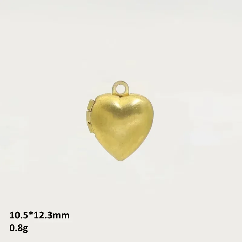 BoYuTe (50 Pieces/Lot) Metal Brass Heart Shaped Photo Locket Pendant Can Open Diy Jewelry Accessories Wholesale view 5