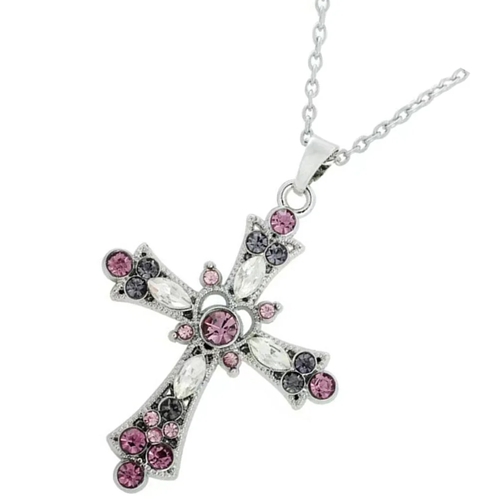 Long Necklaces for Women Big Faith Teen Girls Clothing Colorful Trendy Alloy Gothic