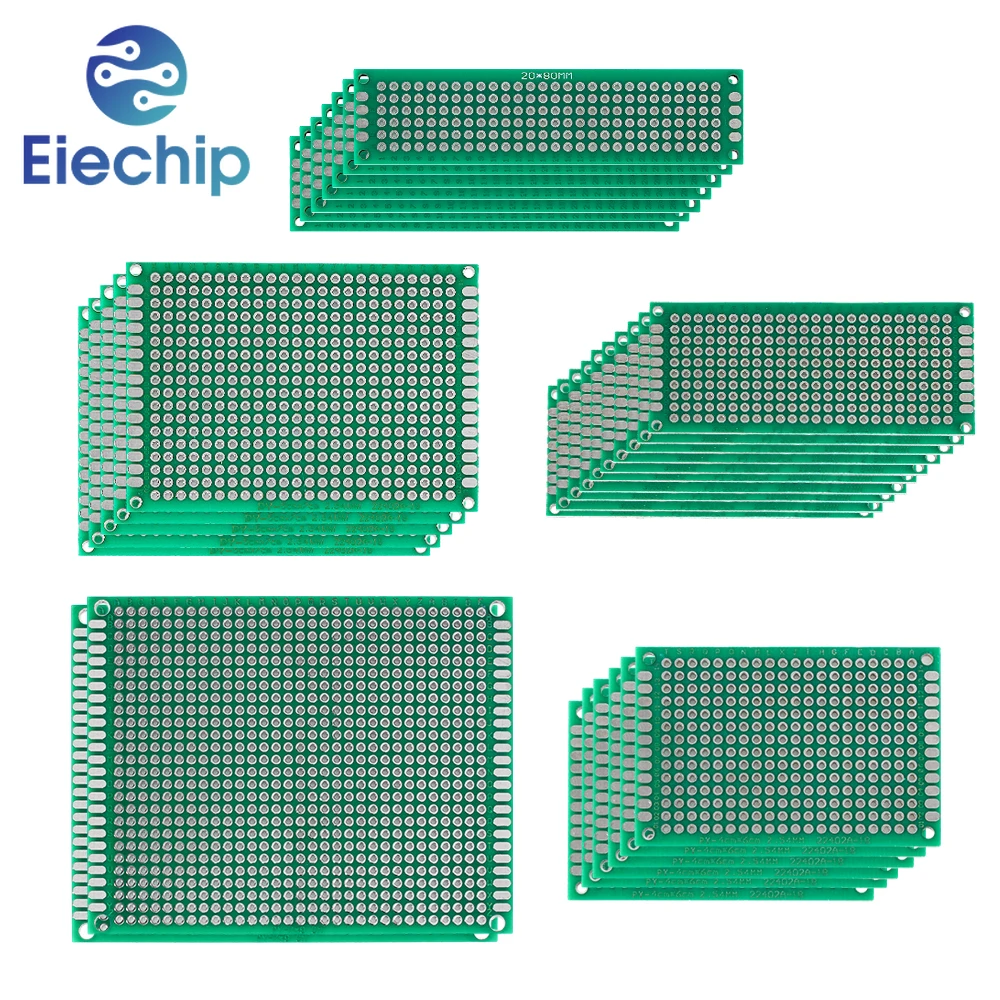 Imagem -06 - Double-sided Pcb Circuit Board Kit Faça Você Mesmo Proto Boards Verde 2*8cm 3*7cm 4*6cm 5*7cm 7*9cm 32 Pcs