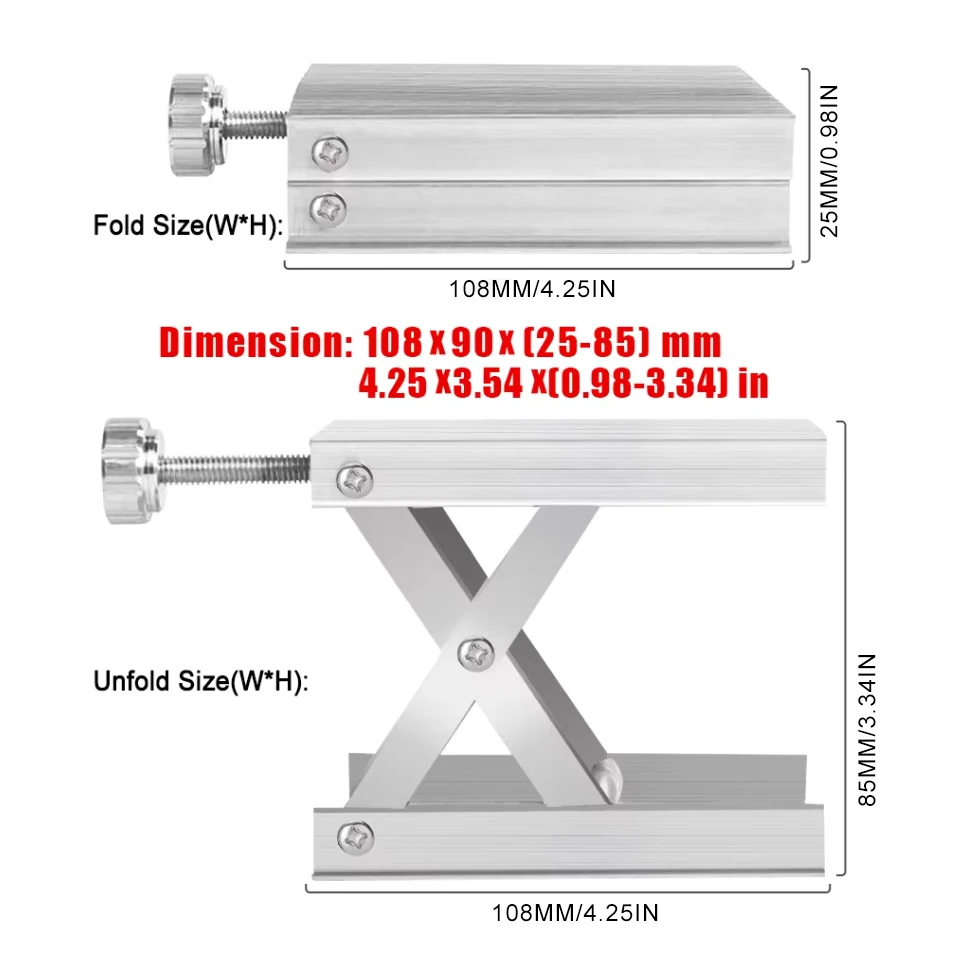 11 x 9cm Aluminum Router Lift table for floor line laser level Lab Lifting Stand Rack lift platform