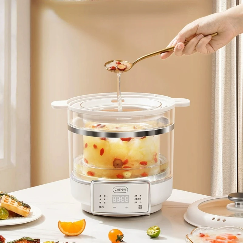 Electric Stewpot Capacity Electric Stew Pot Stewing out of Water Glass Stew Pot Fantastic Congee Cooker Automatic Soup Making