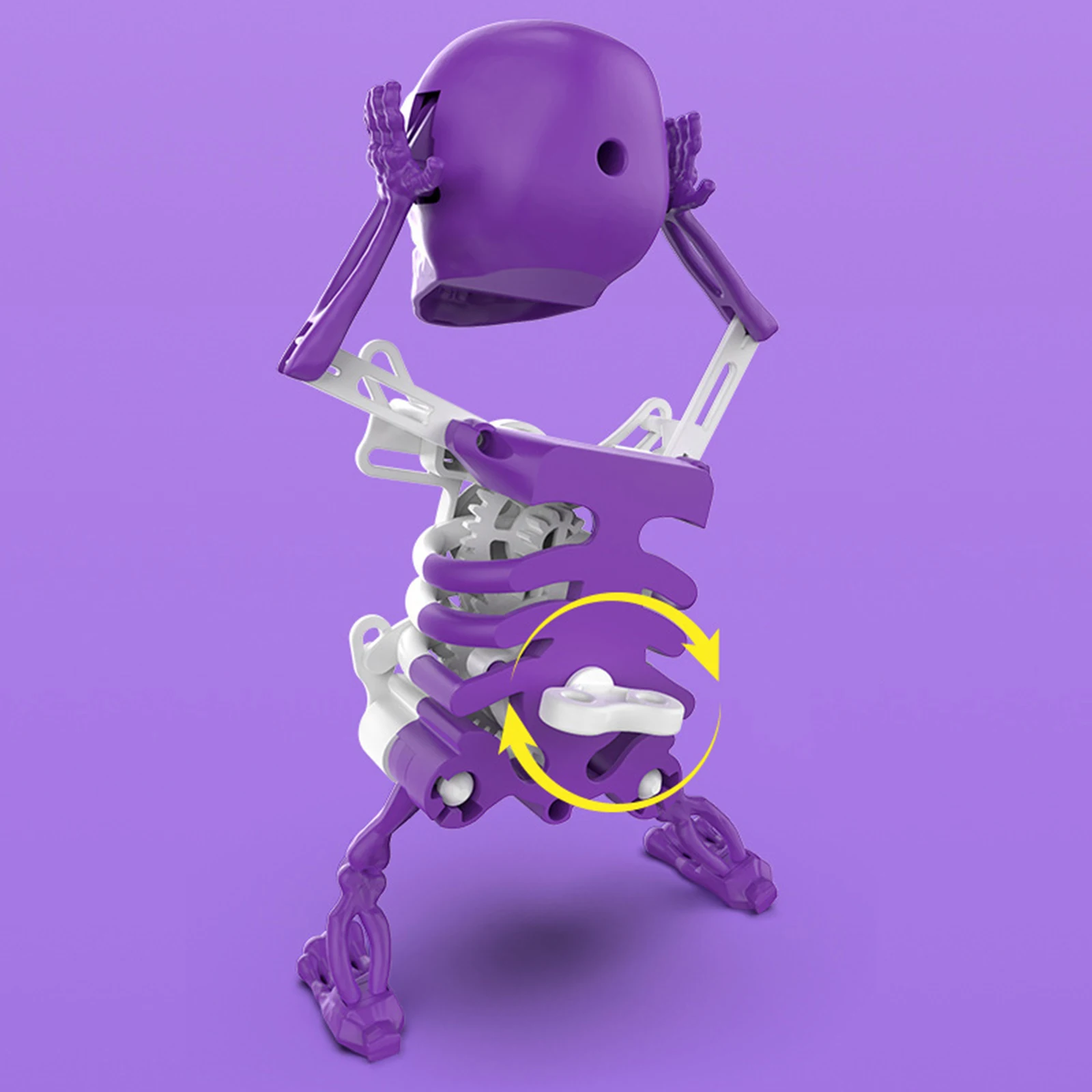 

Dancing and Swinging 3D Skull Toy Wind-up Dancing Skeleton Man Toy 3D Printed Dancing Skeleton Toy for Adult Children