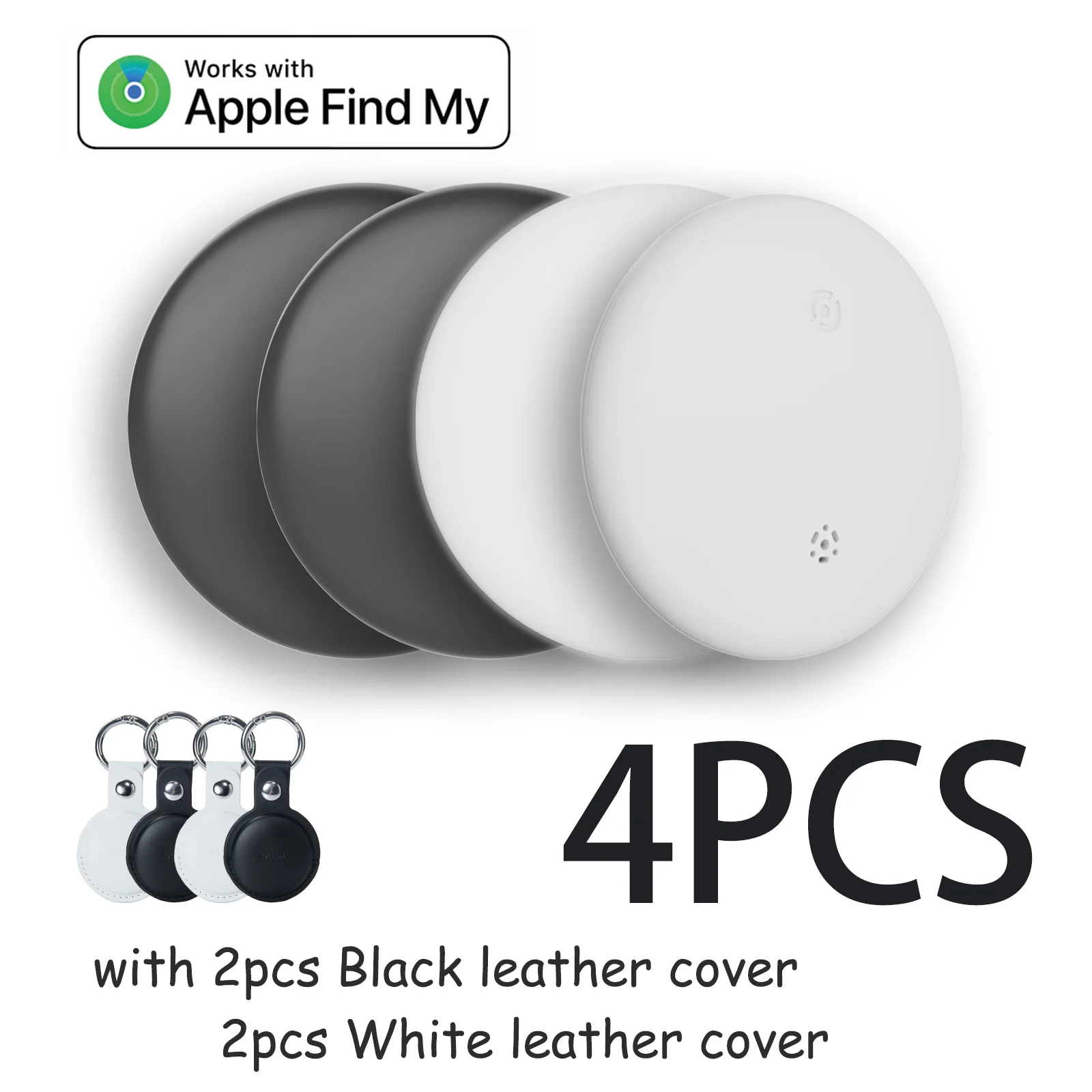4pcs With Cover One Year Long Standby Button Battery Intelligent Anti-Theft and Anti Loss Mini GPS For IOS IPhone FInd My App