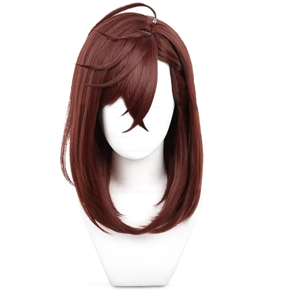 High Quality Momo Ayase Cosplay Wig Anime Dandadan Brown Short Heat-resistant Hair Halloween Party Girls Women Wigs + Wig Cap