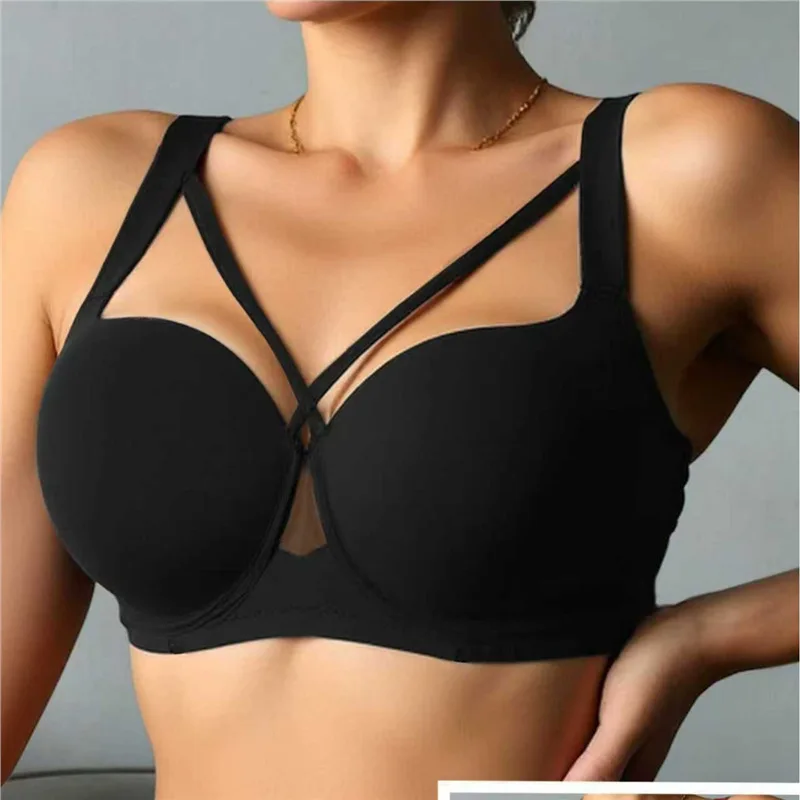 

Cross-Border plus Size Seamless Women's Underwear Firming Top Push up Anti-Sagging Side Breast Collection Luxury Cotton