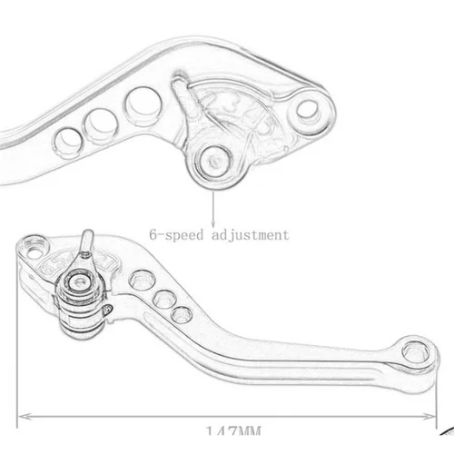 Imagen 2 del producto Palanca de embrague, juego de palanca de freno, palancas de manija de Motor ajustables, accesorios para Royal Enfield Himalayan 400 411