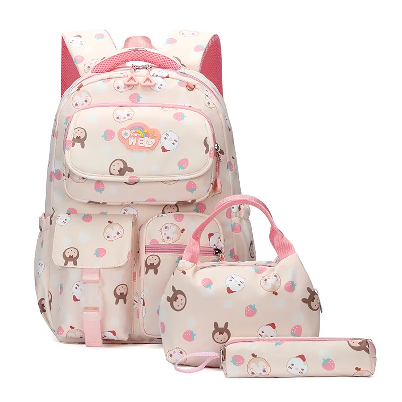 Japanese Style Cartoon Printed School Backpack For Teenage Girls 3 Pcs/set Waterproof Nylon Backpacks Kids School Bags Satchel