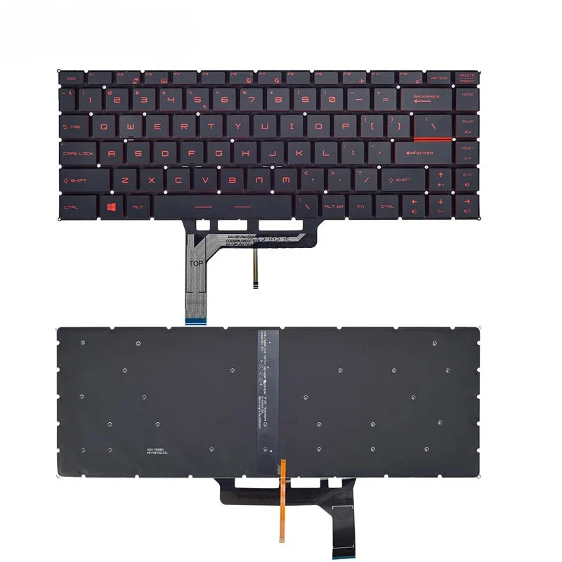 Reemplazo de nuevo ordenador portátil con teclado rojo retroiluminado para MSI GS65 GS65VR P65 WP65 WS65 PS63 GF63 PS42 serie de MS-16Q1