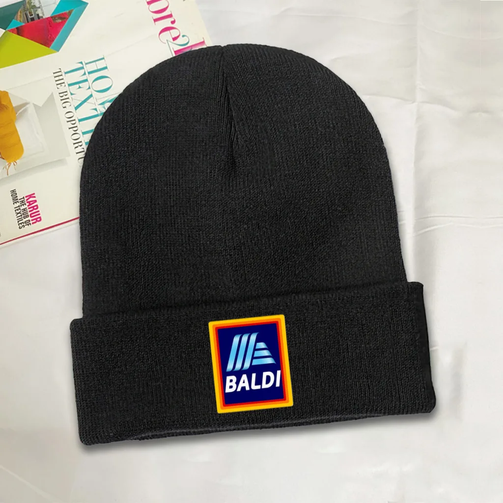 BALDI Beanie Knitted Hat Caps Fur Women Men Bonnet Winter Warm