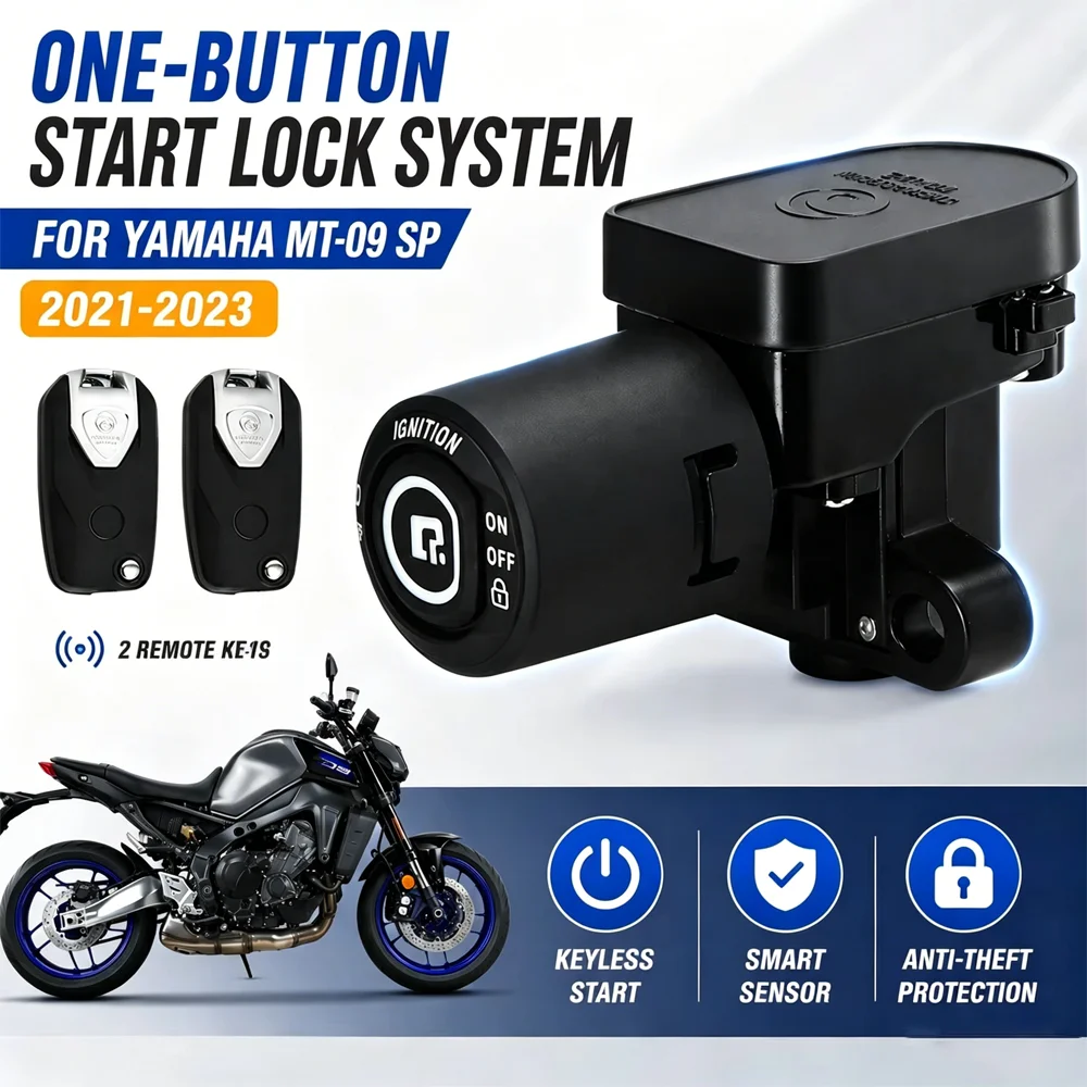 

Motorcycle One-Button Start Lock System Keyless Smart Ignition Control Switch For Yamaha MT-09 SP MT09SP 2021-2023 Accessories