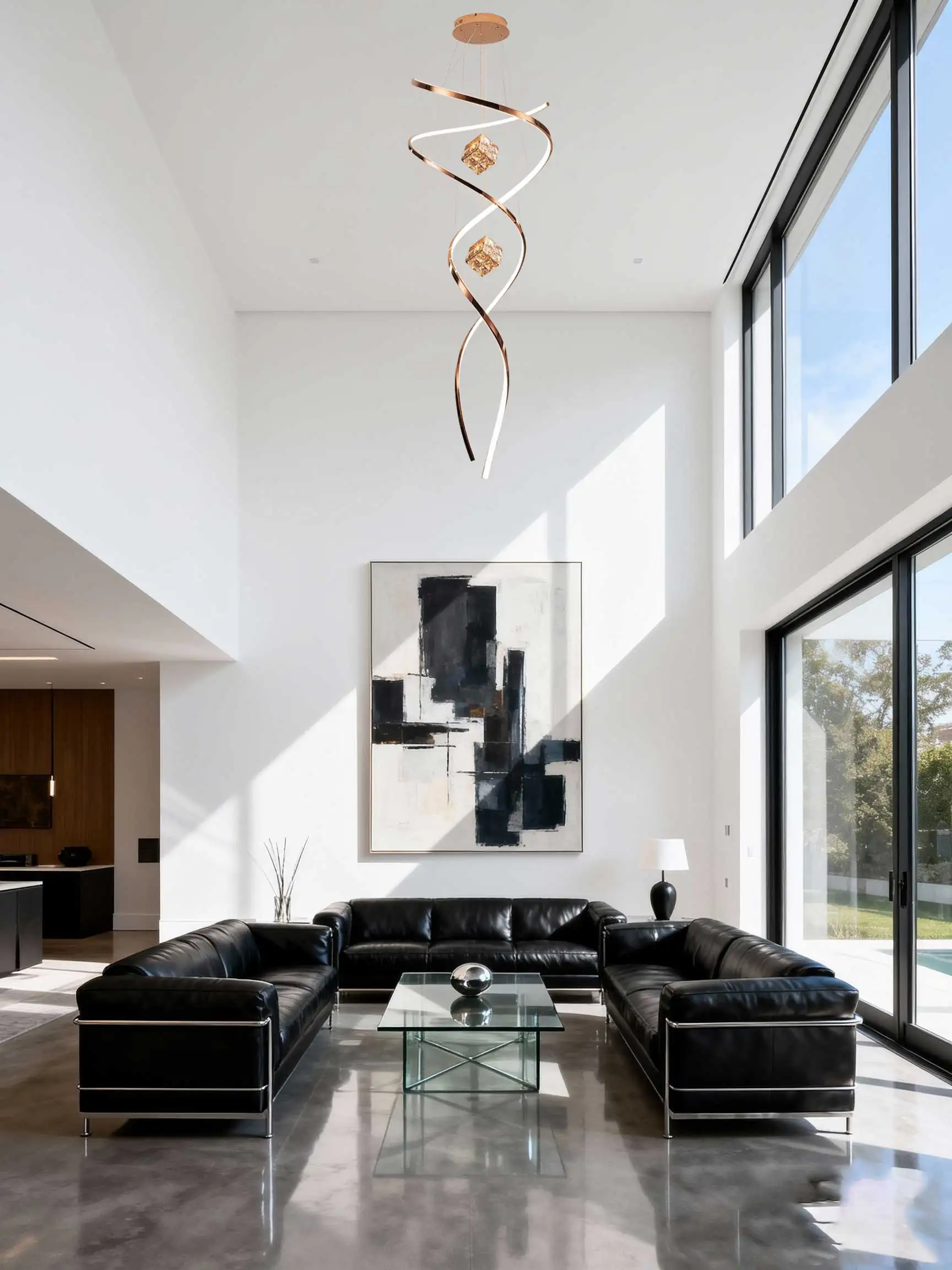 

Minimalist Home Decor LED Pendant Lights for Staircase Modern Chandeliers for Living Room Hanging Indoor Lighting