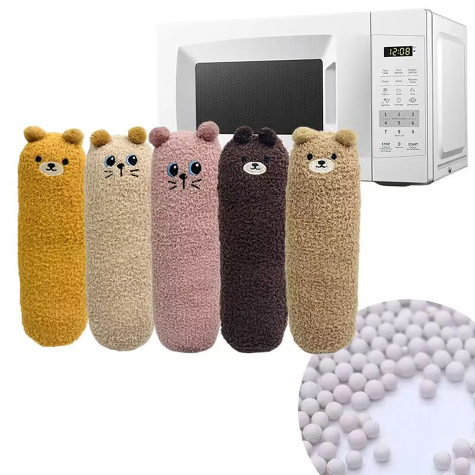 1PC Moist Microwave Heating Pad for Cramps Pain Relief Unscented Cute Stuffed Animal Microwavable Hot Pad for Neck Shoulder Back