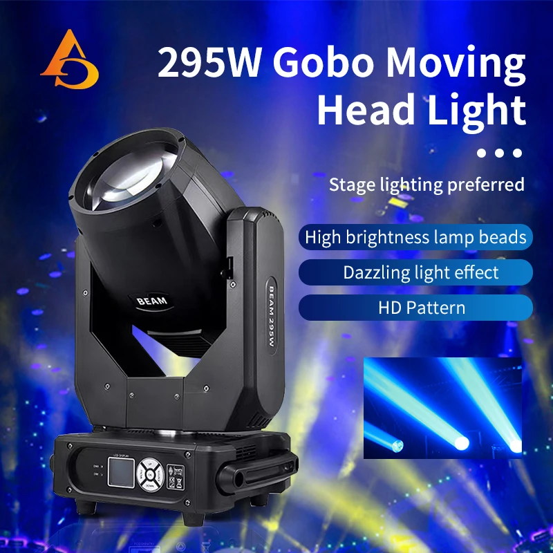 

295W 14R Lyres Sharpy Zoom Beam Moving Head Light Strong Beam Big Rainbow Effect DMX Stage DJ CLUB LIGHT