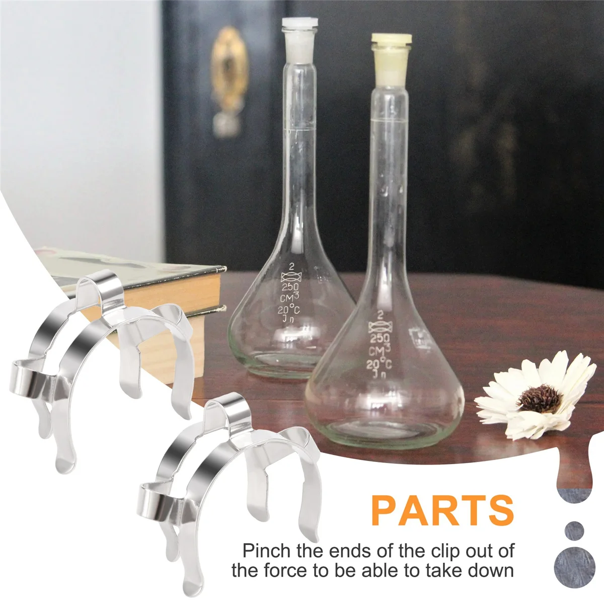 ガラス接地クランプ用ステンレス鋼クリップ,2個,24 #, 24, 29, 24, 40