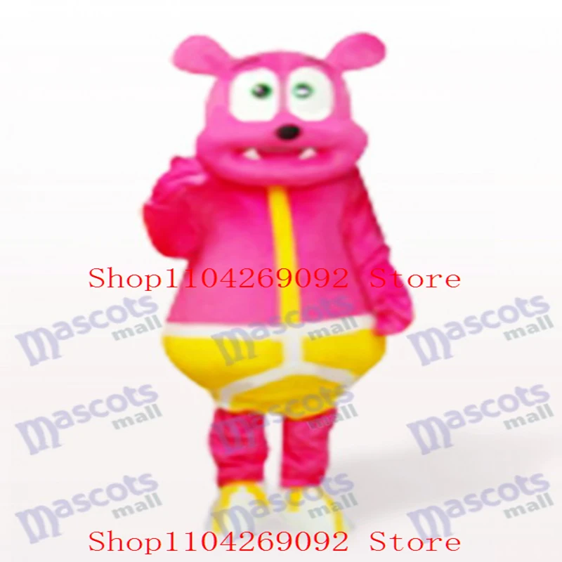 Pink Bear Monster Mascot Costume Cartoon Fursuit Cosplay Costume Animal Character Outfit Suit Birthday Party