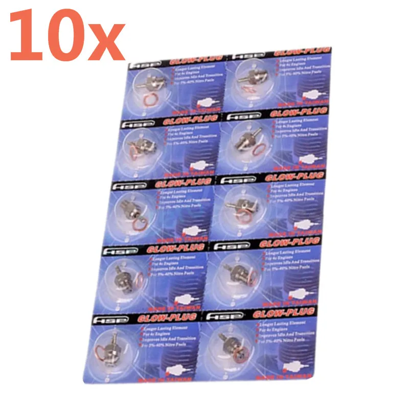 Hot Glow Plugs para controle remoto RC Car, N3, N4 Modelos, SH Vertex, Nitro Redcat, HSP, No.3, No.3, No. 1, 10pcs por lote