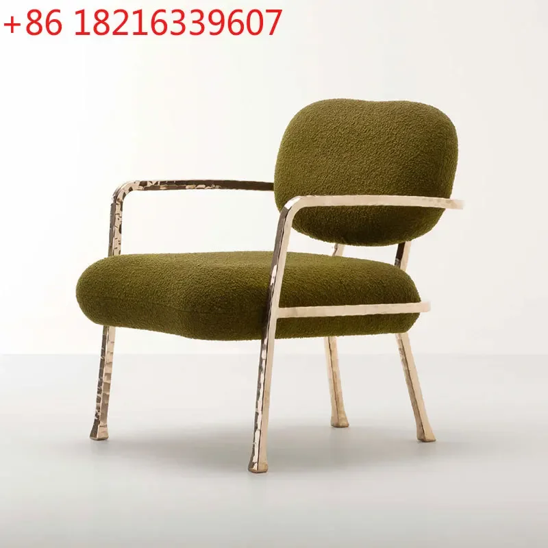 Light luxury simple modern designer villa luxury living room home leisure chair single armrest