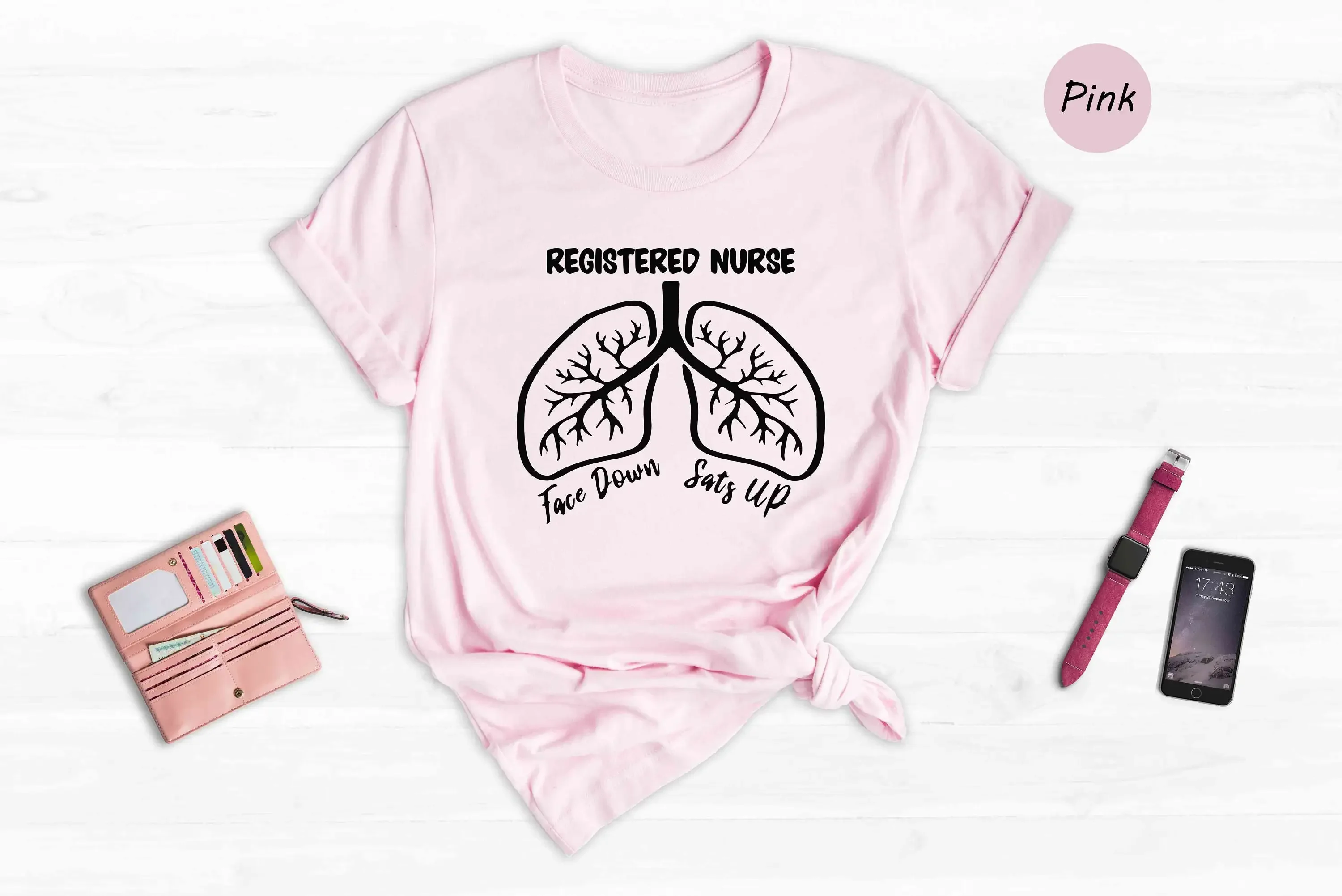 Face Down Sats Up T Shirt Healthcare Worker Nursing Registered Nurse Lung for