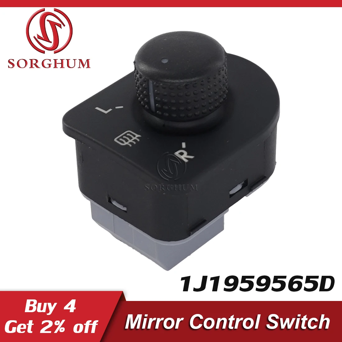 

Sorghum Car Rearview Mirror Adjust Switch Heat Control Knob 1J1959565F 1J1959565D For VW Passat B5 B5.5 Beetle Golf Mk4 Bora