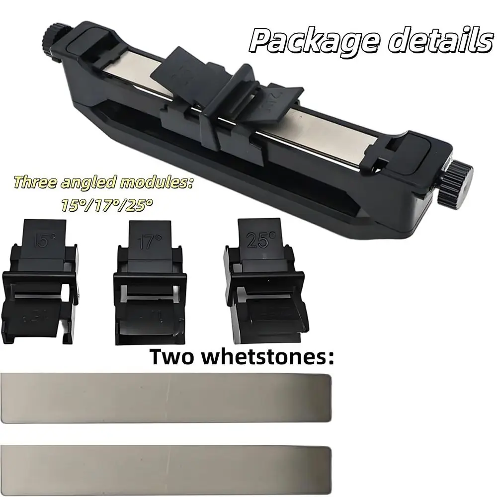 Adjustable Angle Guide Handheld Sharpener Portable Dual Whetstones Sharpening Tool Multi Grit Design Non Slip Handle