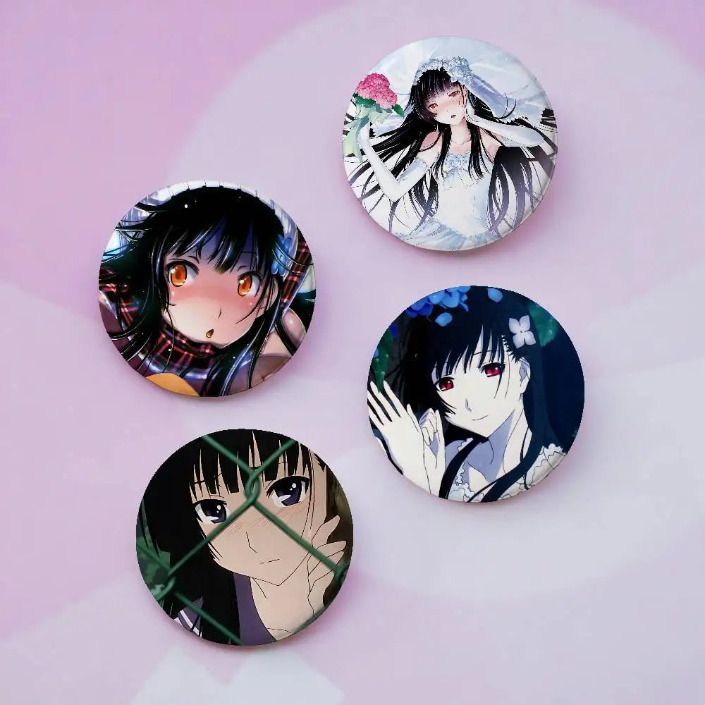 Anime S-Sankarea Minimalist Exquisite Tinplate Brooches: Sleek Badge Lapel Pins For Bag Accessories, Practical Souvenir Gifts