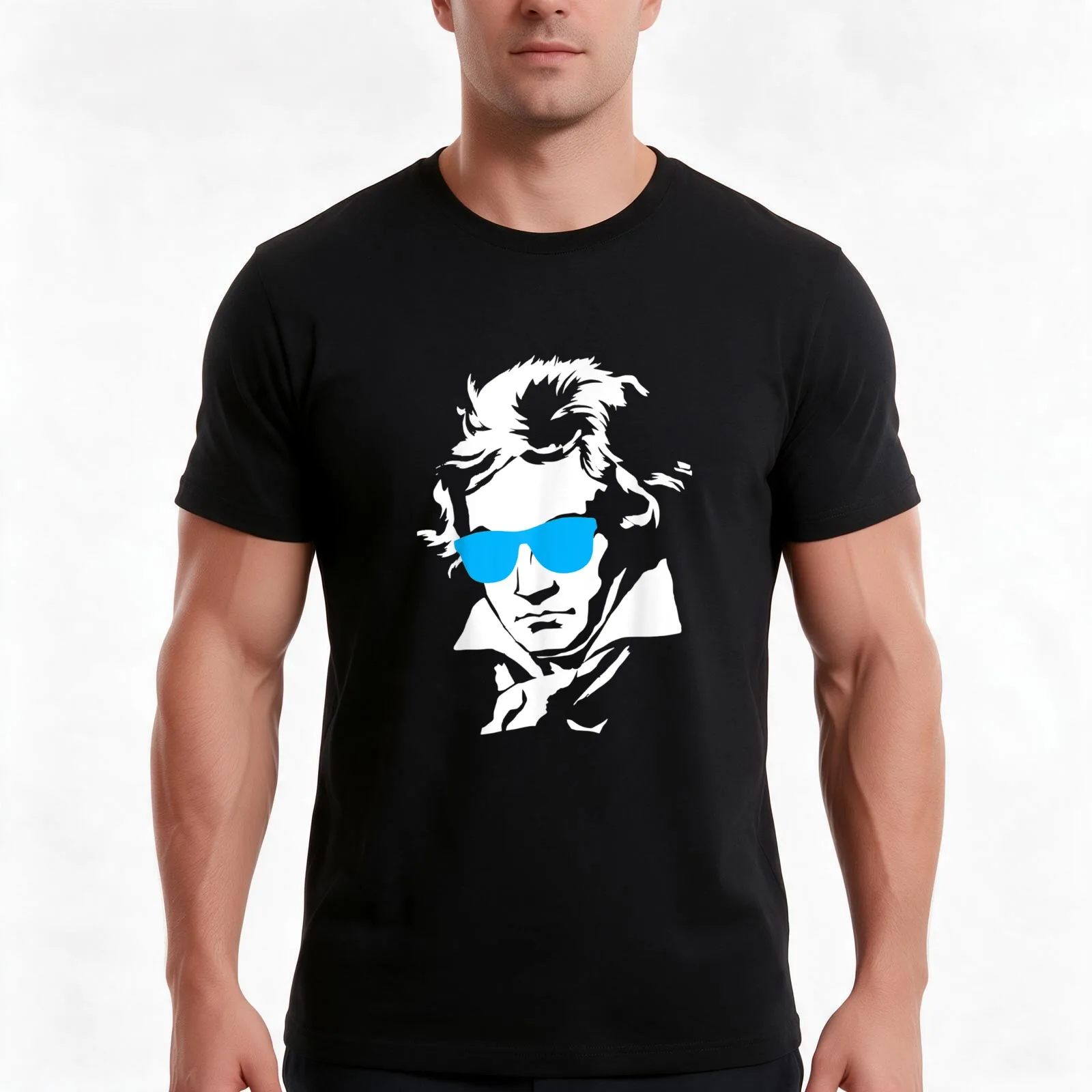 Beethoven Ludwig Van Classic Music T-Shirt Summer Casual Cotton Tee Oversized Streetwear Tops Vintage Graphic Print