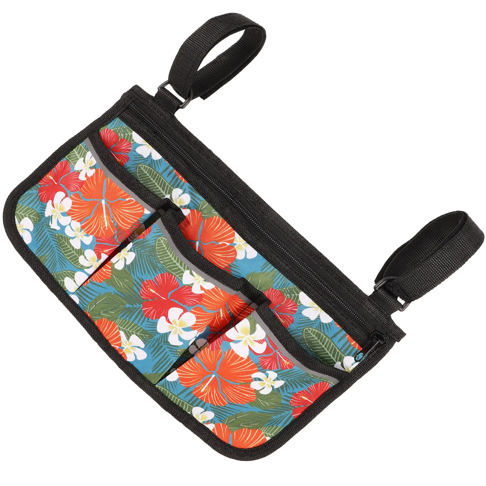 

Wheelchair Armrest Bag 900D PU Oxford Foldable Side Pouch for Walker Accessories Seniors Everyday Storage Straps