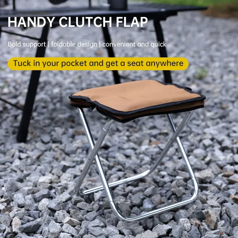 Outdoor Lightweight Camping Stool Folding Fishing Chair with Carry Bag Aluminum Alloy Picnic BBQ Mini Portable Seat Beach Chairs