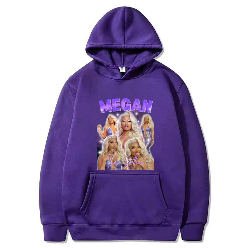 Sudadera con capucha de la cantante Megan Thee Stallion para hombre y mujer, jersey de manga larga con estampado gráfico Y2k, ropa informal Unisex, 2024