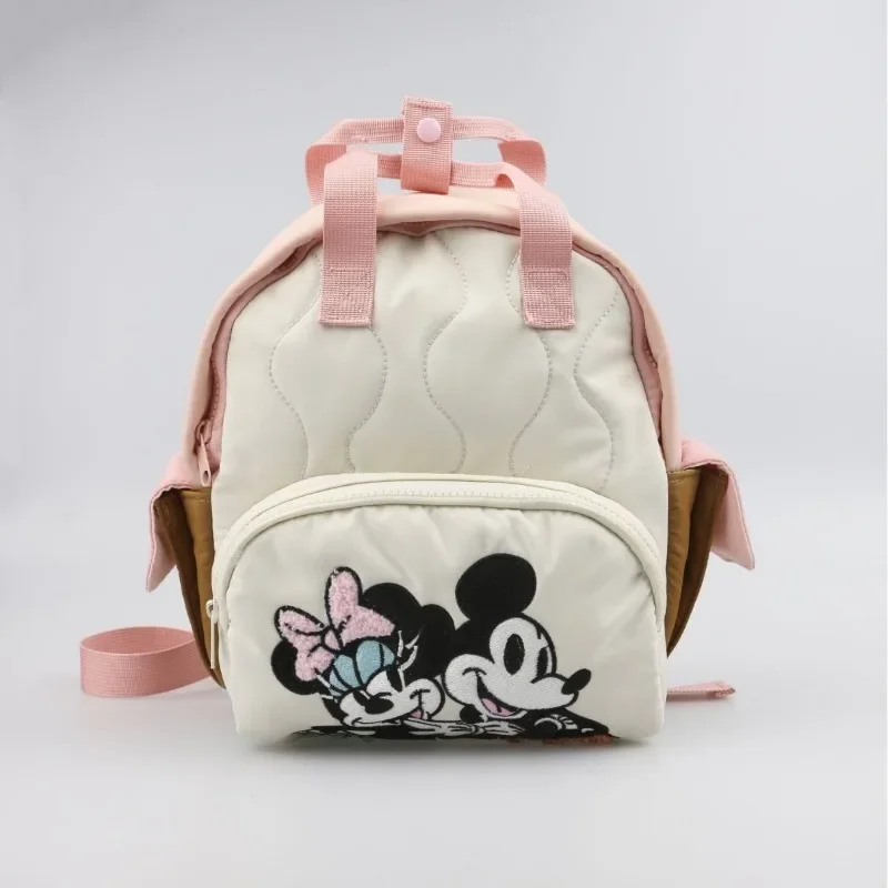 ديزني 2025 كارتون ميكي ماوس وميني حقيبة ظهر جديدة للأطفال حقيبة مدرسية صغيرة حقيبة كروس لطيفة للبنين والبنات #4