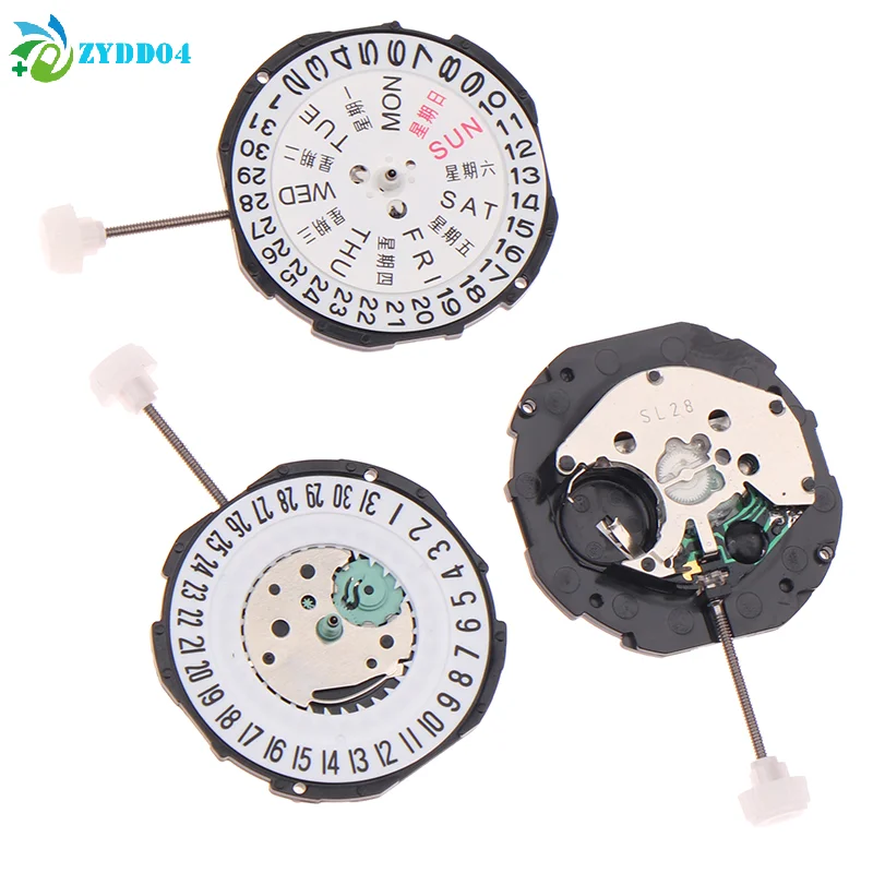 ●1Pcs China Sunon Sl28 Sl28-6 Quartz Movement Replacement Three Hands Calendar Date A Cheap Alternative To 2115-20z Movement