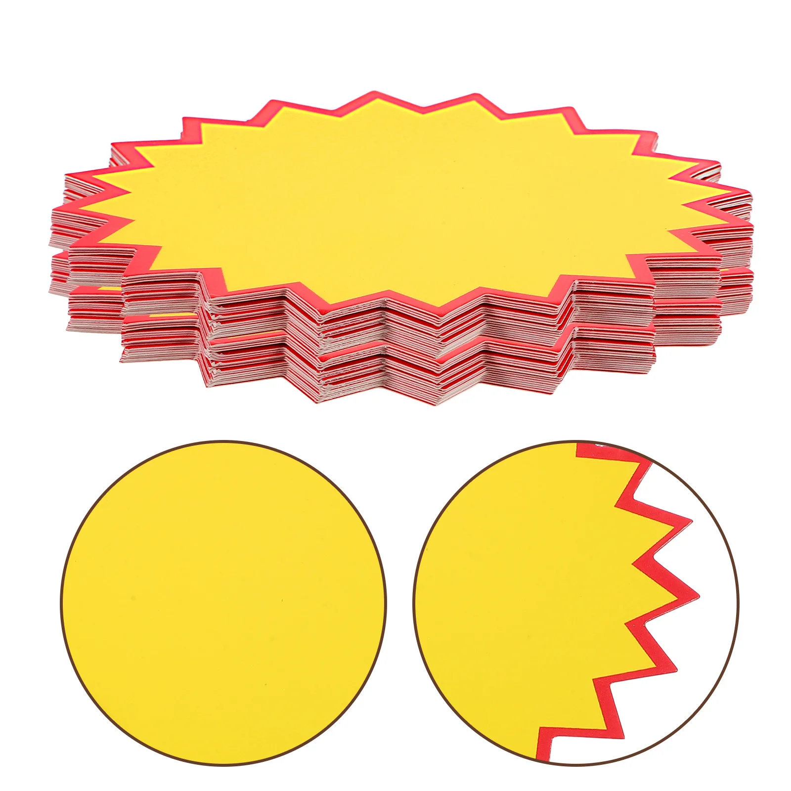 

100Pcs Price Tags Sturdy Paper Price Labels Bright Color Clip on Shelf Display Supermarket Store Signage Market Use