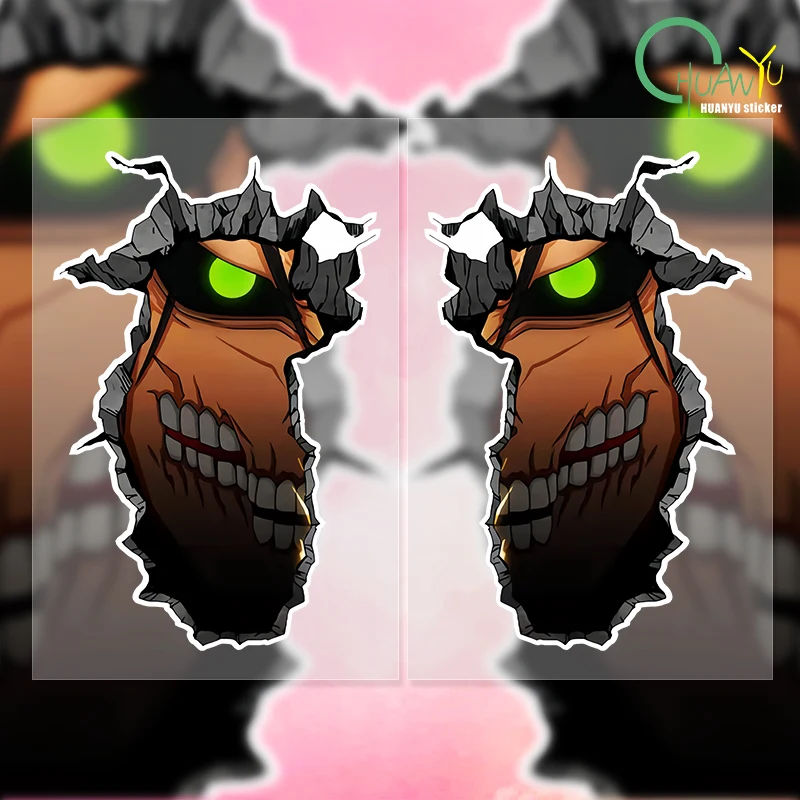 Crack Anime Titan Attack Stickers, Vinyl Stickers for Cars/trucks/laptops/water Cups