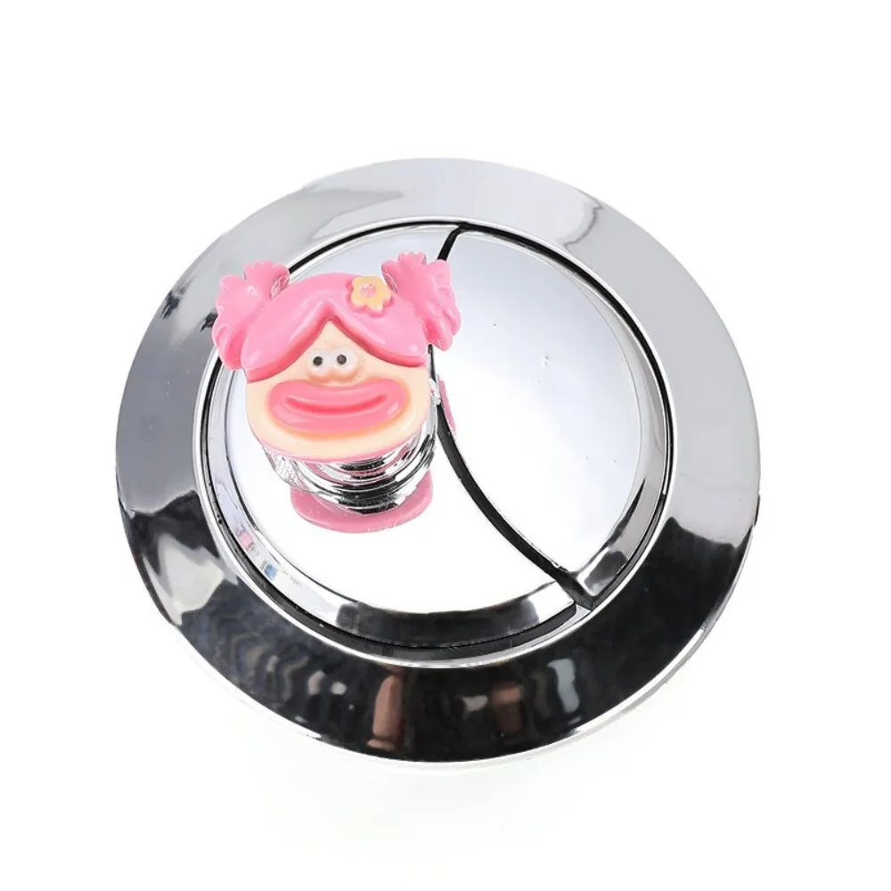 Funny Ugly Doll Toilet Press Water Tank Buttons Push Switch Big Mouth Toilet Button Resin Cartoon Water Press Flush Button Women