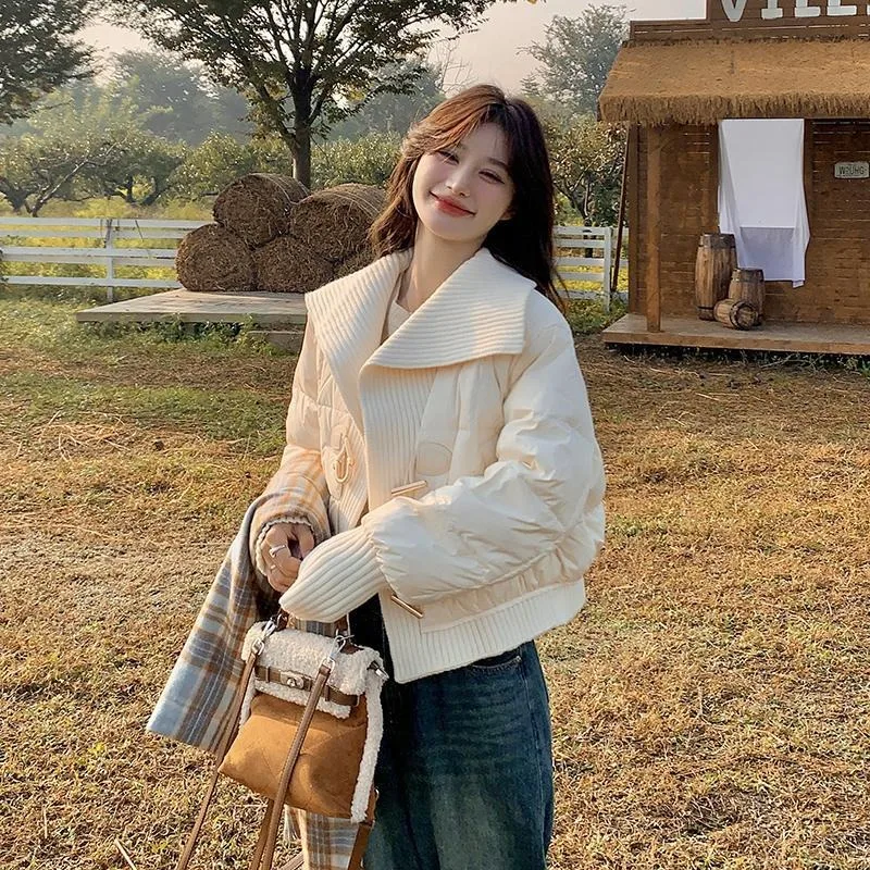 Down jacket women's short winter new small super good-looking fried street white duck down jacket winter clothes women