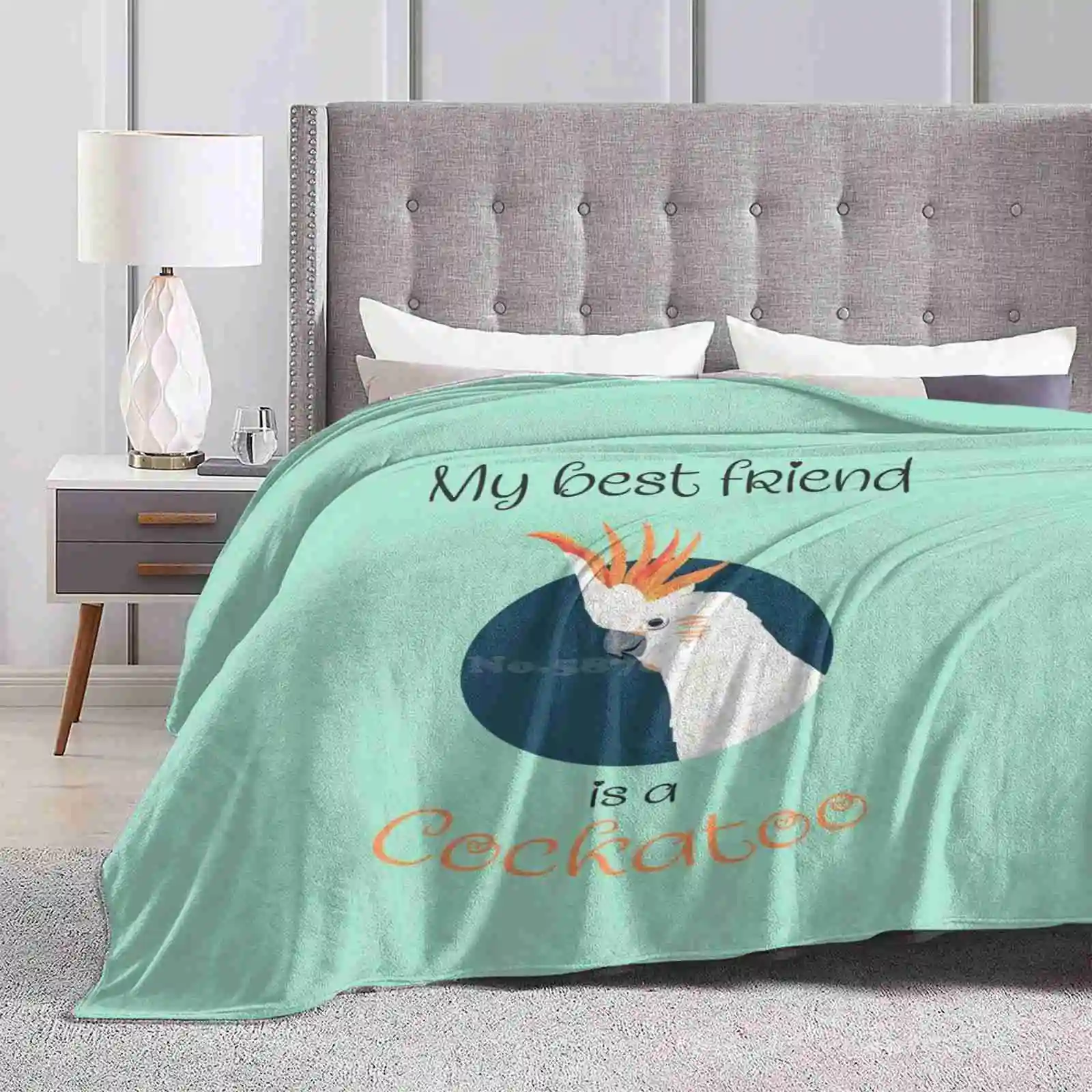 My Best Friend Is A Cockatoo Super Warm Soft Blankets Throw On Sofa/Bed/Travel My Best Friend Is A Cockatoo Zookeeper Geocreate