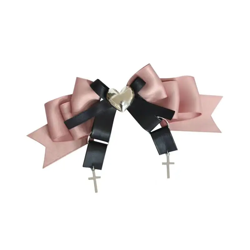 Big Strik Haar Clips Voor Meisjes Zwart Roze Strikjes Schattige Strik Liefde Haarspeldjes Voor Vrouwen Y 2K Haaraccessoires Lolita Accessoires