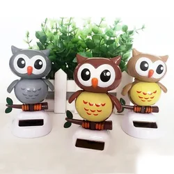 Solar Powered Owl Dancing Flip Flap Swinging Shook His Head For Car Decoration Lovely Dancing Owl Solar Powered Energy Toys